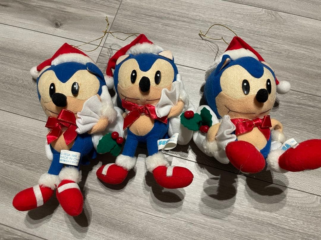 【非売品】セガ　ソニック・ザ・ヘッジホッグ　サンタ3体セット SEGA | ソニックチャンネル | ソニック・ザ・ヘッジホッグ ALL STAR