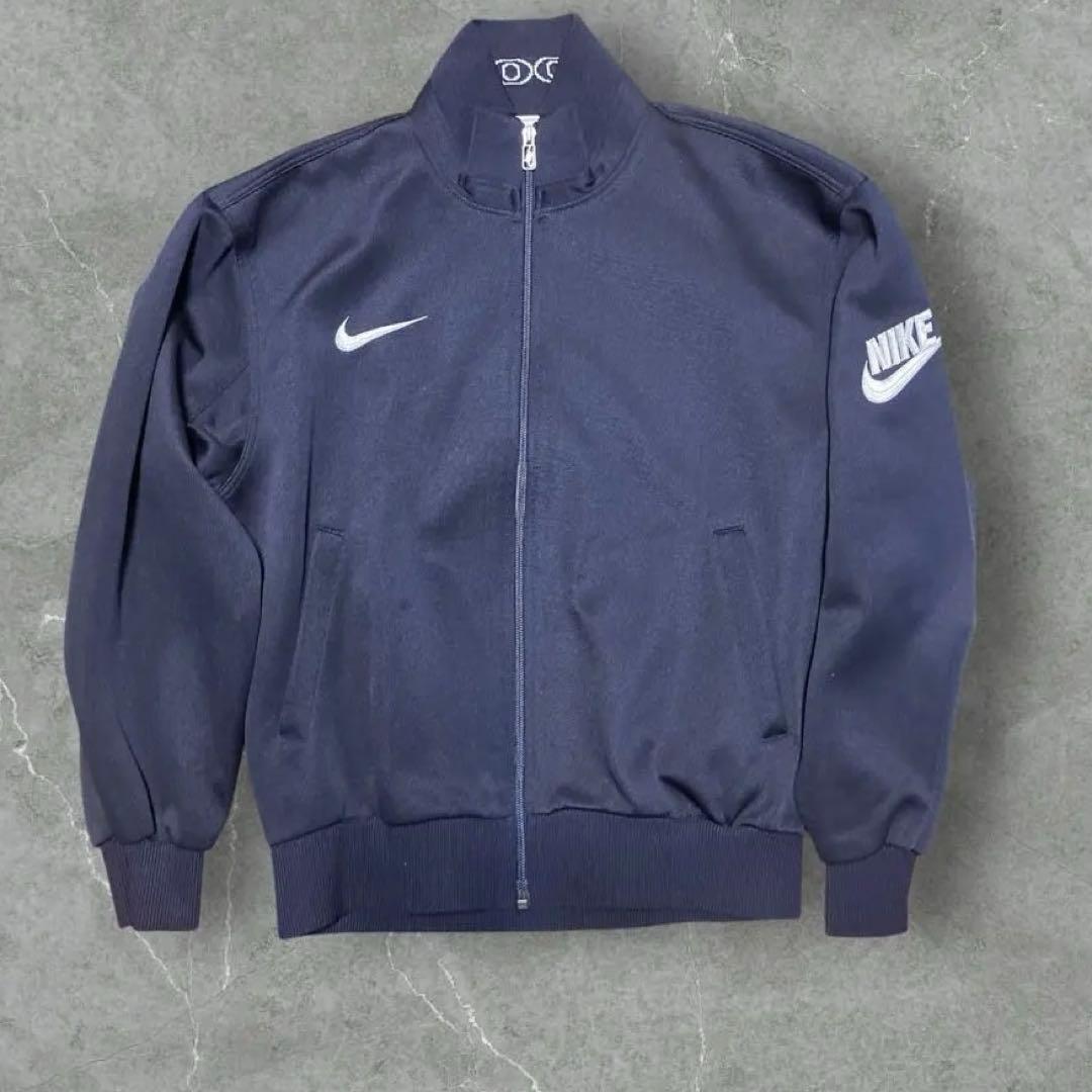 90s Vintage NIKE 銀タグ トラックジャケット セットアップ 紺色