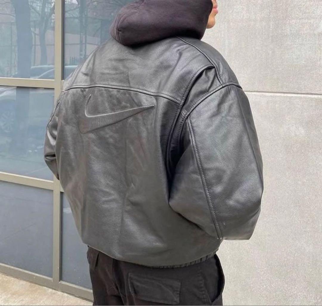 超希少】NIKE レザージャケット 90s Mサイズ ブラック - メルカリ