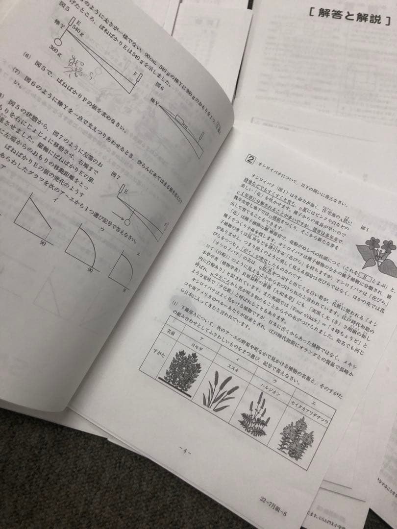 2022年度 サピックス 6年 マンスリー志望校/合格力判定計16回 原本