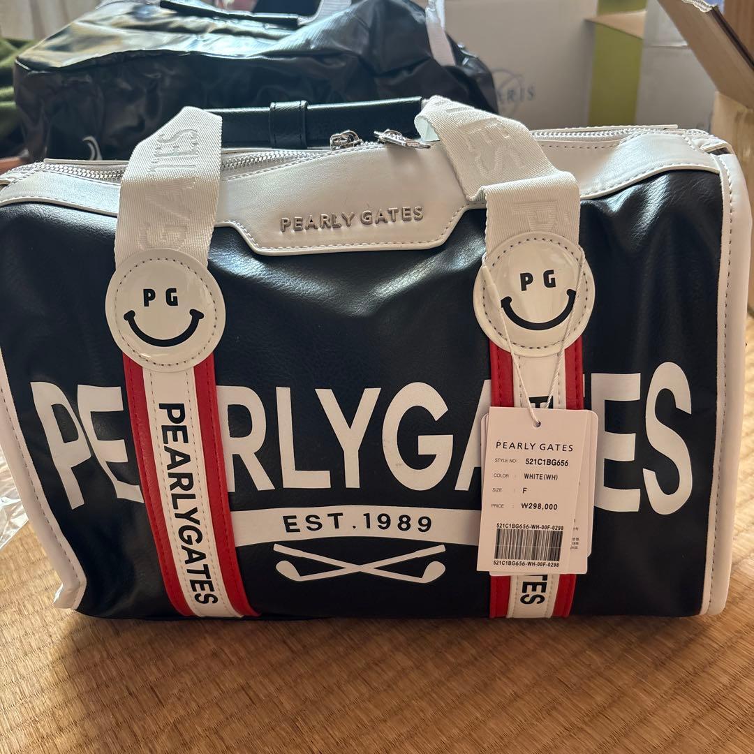 PEARLY GATES キャディバッグ 黒/白/赤 PEARLY GATES キャディバッグ 黒/白/赤