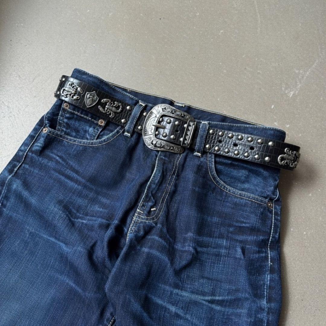 平成初期 ウエスタンベルト お兄系 パンク y2k グランジ 古着 wb7-6