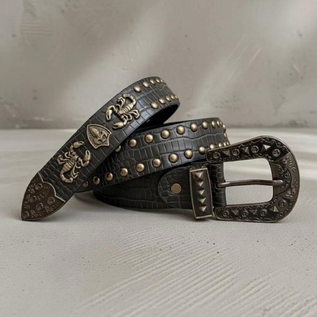 平成初期 ウエスタンベルト お兄系 パンク y2k グランジ 古着 wb7-6