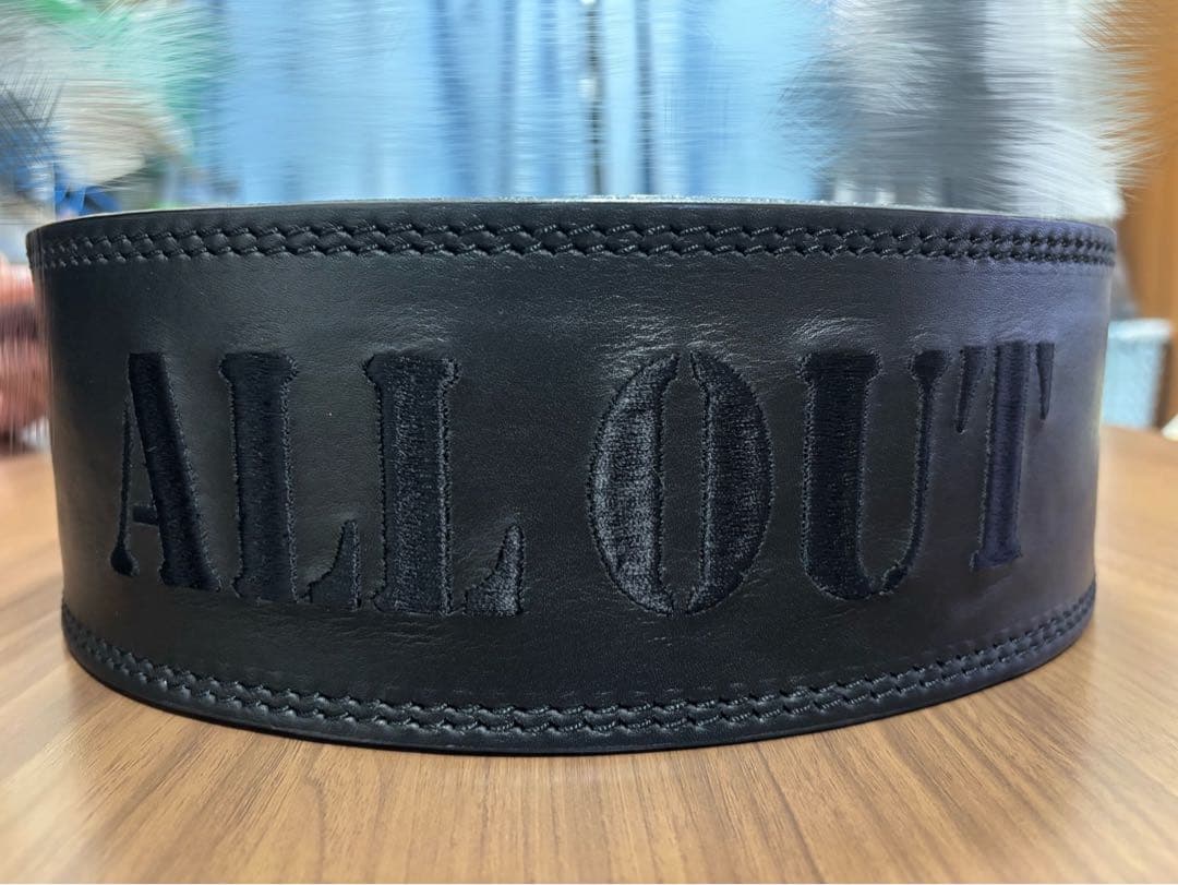 ALL OUT レザー トレーニングベルト ワンタッチ レバーアクション