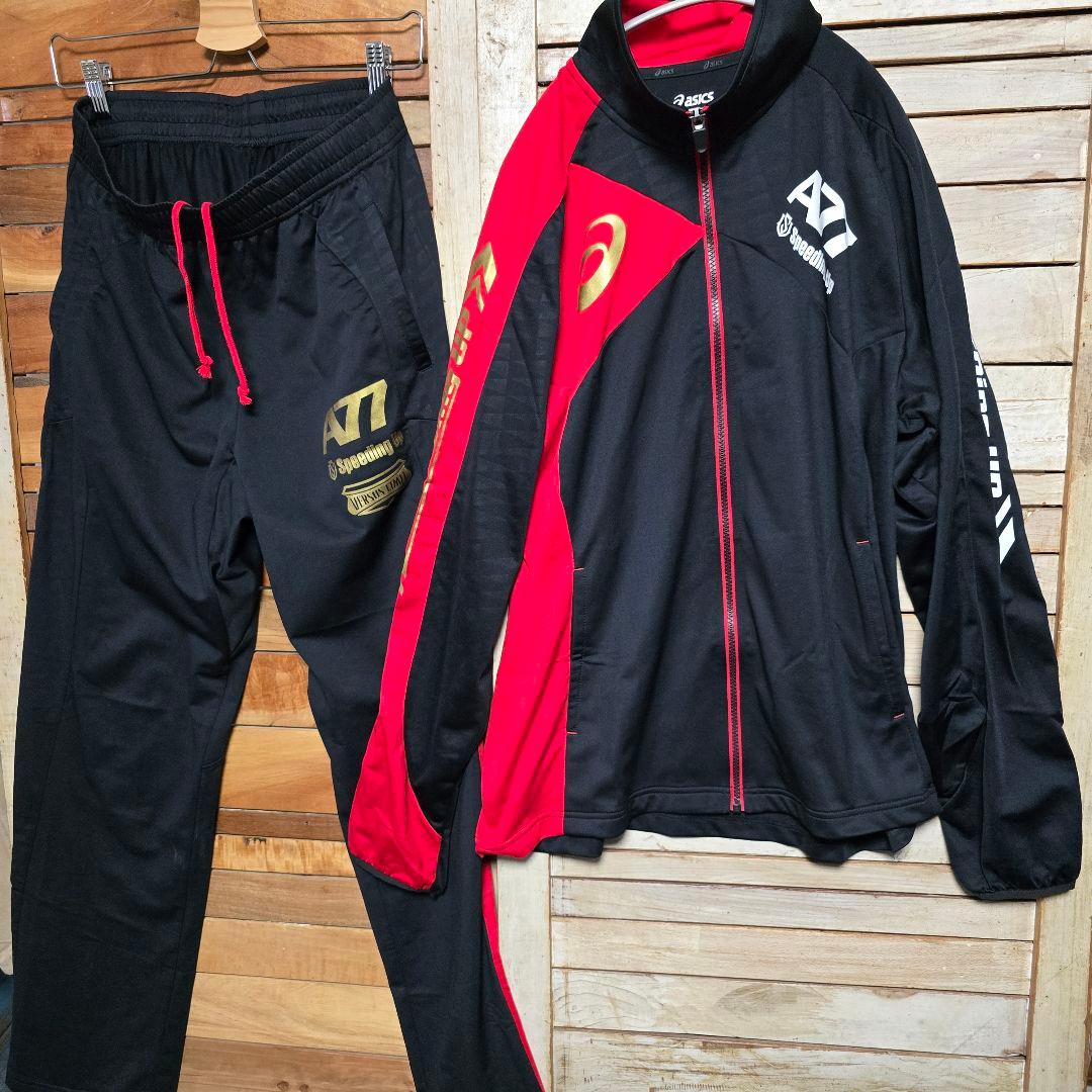 asics A77 アシックス ジャージ 上下セット ブラック 黒 Oサイズ Yahoo!オークション -「アシックス ジャージ 上下 a77」(アシックス