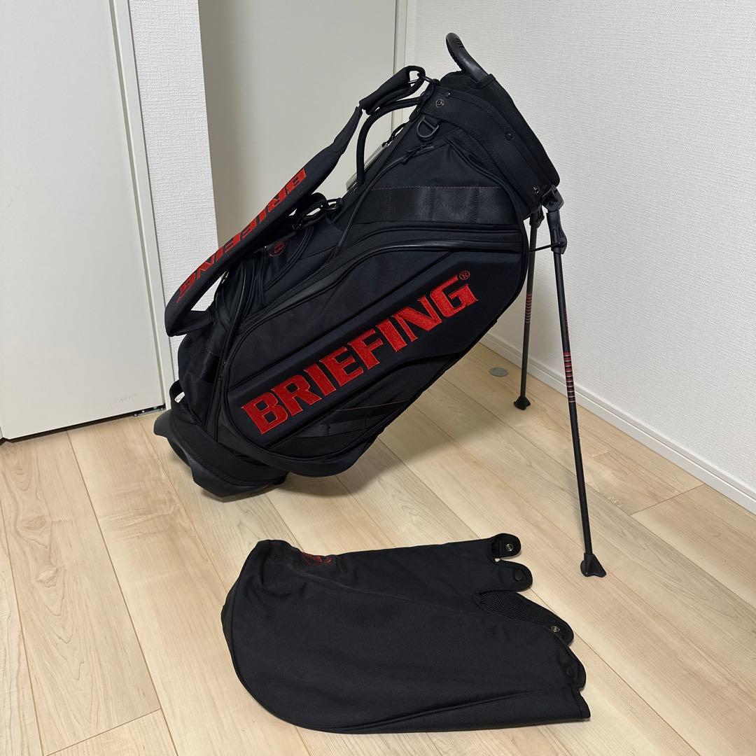 BRIEFING CR-10 キャディバッグ ブラック⁄レッド BRIEFING CR-10
