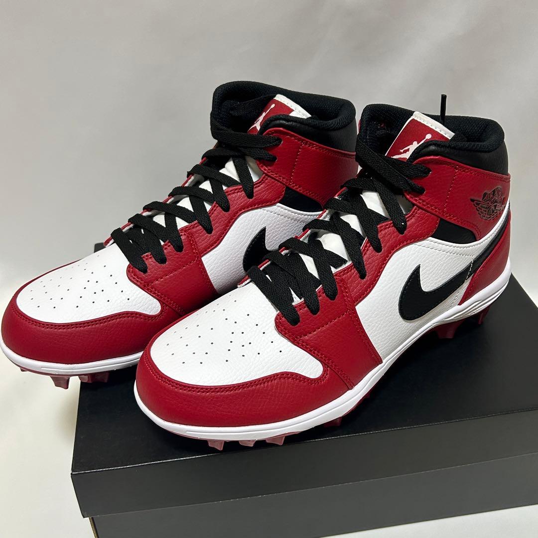 Jordan 1 Mid TD　RED　アメフト スパイク 27.0cm　Ｖ