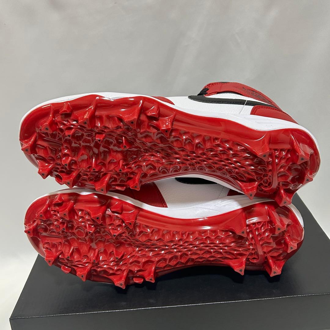 Jordan 1 Mid TD　RED　アメフト スパイク 27.0cm　Ｖ