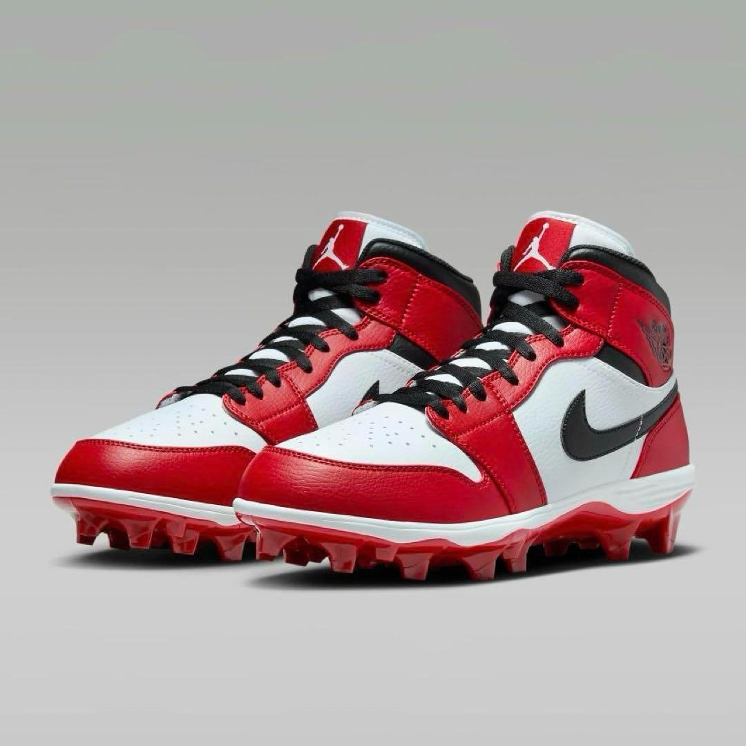 Jordan 1 Mid TD　RED　アメフト スパイク 27.0cm　Ｖ