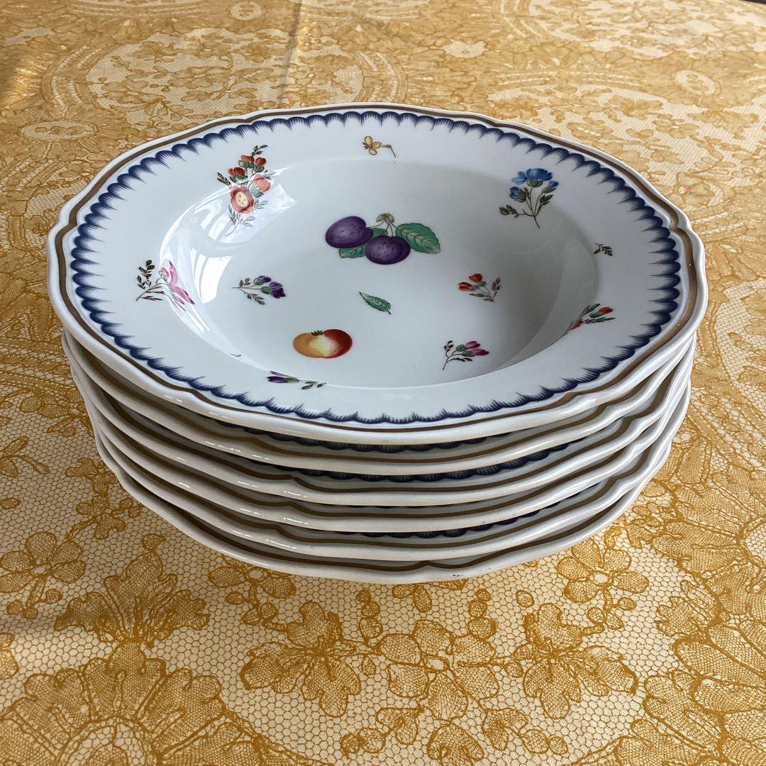 《Richard Ginori イタリアンフルーツ》スープ皿20cm6枚　希少