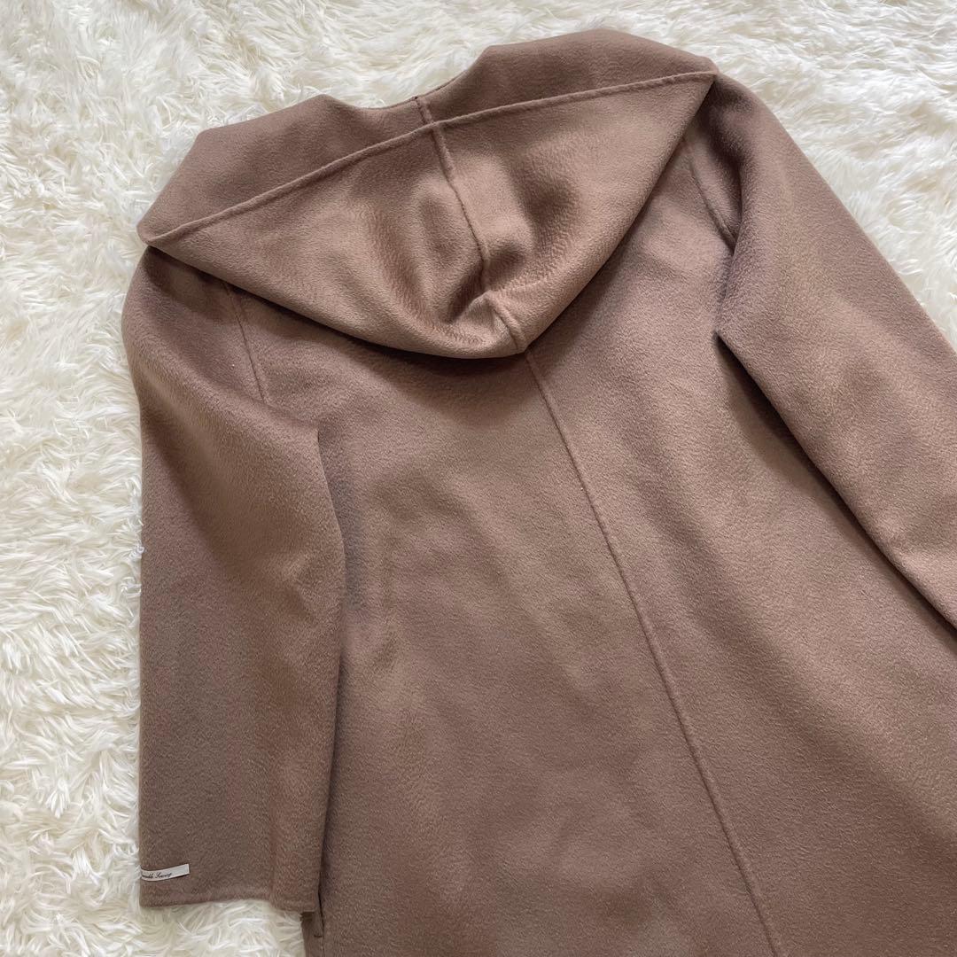 美品✨セルフォード 現行 ロングコート フード ベルト ガウン モカ