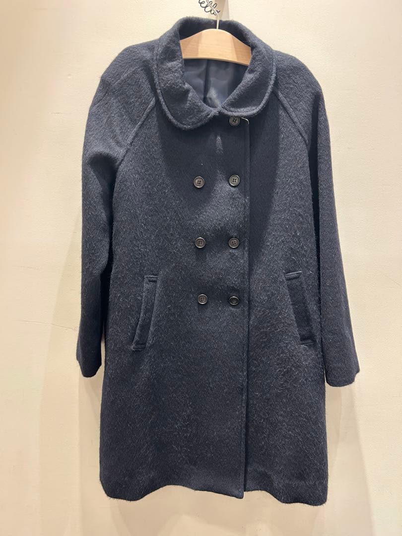 ドレッサージュ丸襟ウールコート レース襟付きウールコート「K1611」