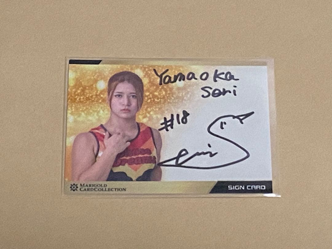 山岡聖怜 マリーゴールド 直筆サイン入りカード 会場限定トレカMARIGOLD 女子プロレス マリーゴールド 直筆サイン入りポートレート 山岡聖怜