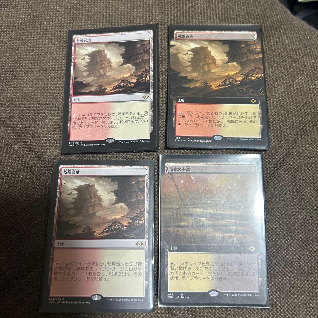 乾燥台地、湿地の干潟　計4枚セット MTG 乾燥台地 4枚セット EX]湿地の干潟/Marsh Flats《日本語》【ZEN】