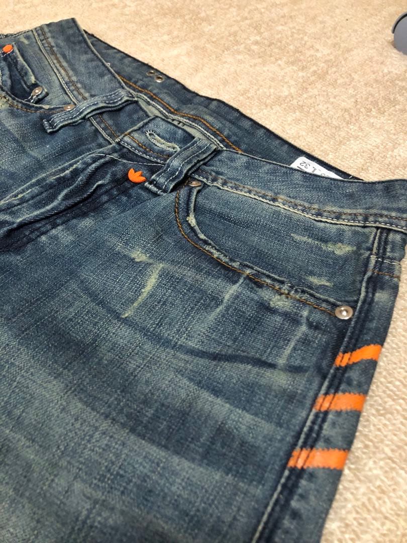 新品 希少 ディーゼルDIESEL × adidas デニムパンツ W28×32