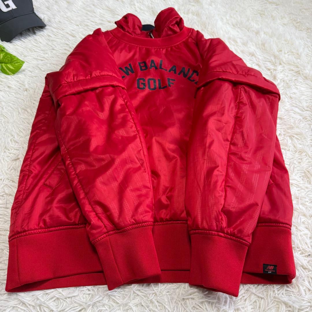 ニューバランスゴルフ】美品 中綿 セットアップ レッド 6サイズ メンズ