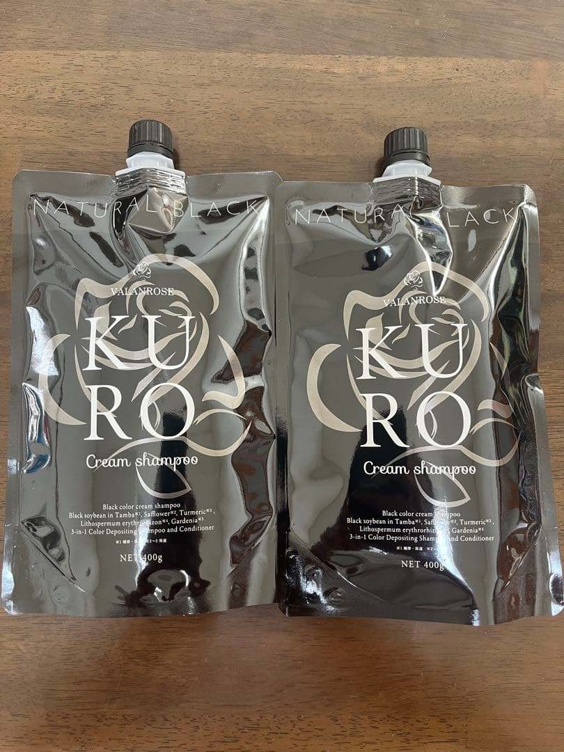 Kuro ナチュラルブラック クリームシャンプー 400g 2個セット バランローズ KURO クリームシャンプー 2個セット ナチュラルブラック