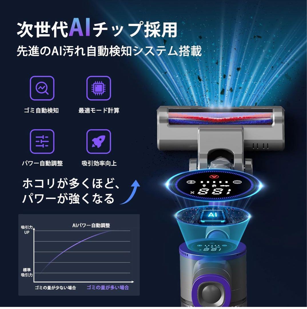 2026衝撃的デビュー！真90Kpa超強力吸引！業界初 AIホコリ自動検知！
