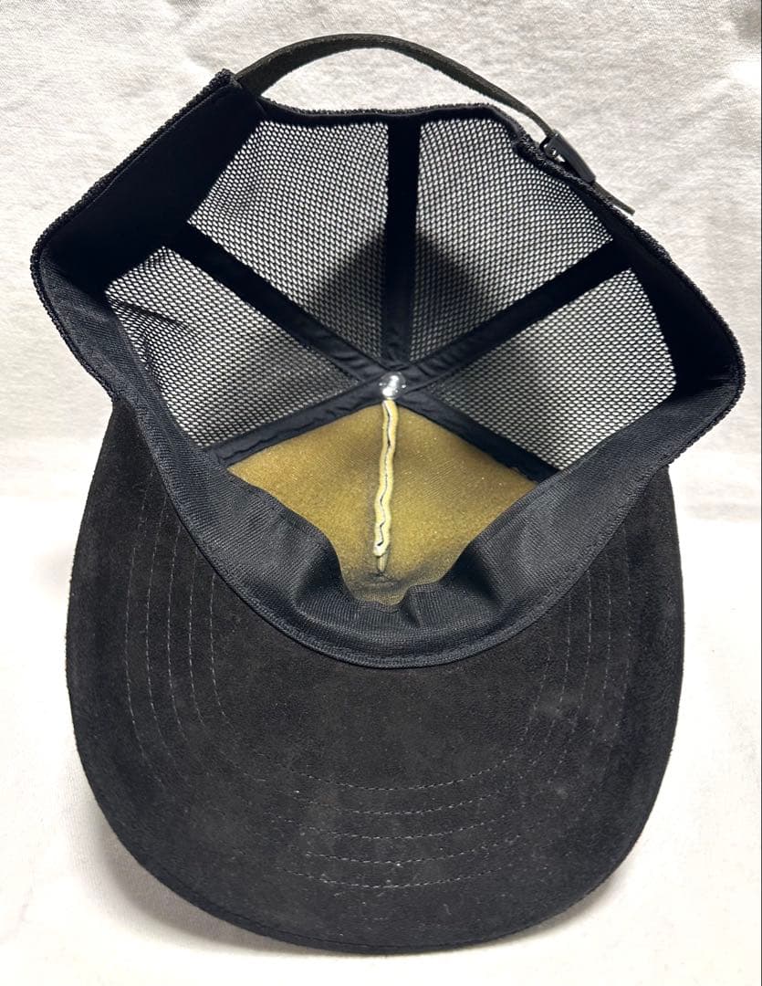 新品BACKLASHカンガルースエード刺繍メッシュキャップ/バックラッシュ