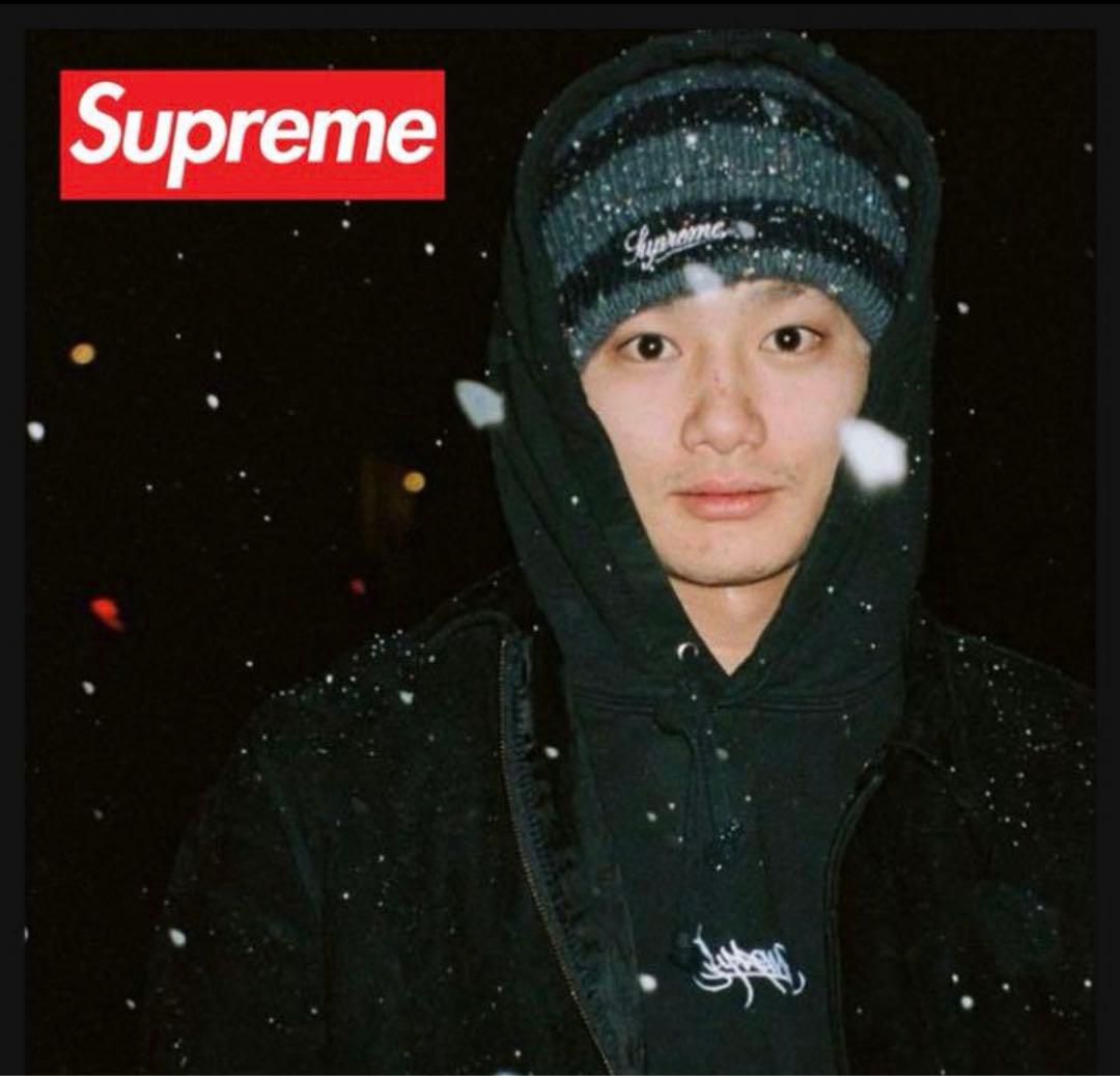 Supreme Stripe Speckle Beanie 野村周平 着用 - メルカリ