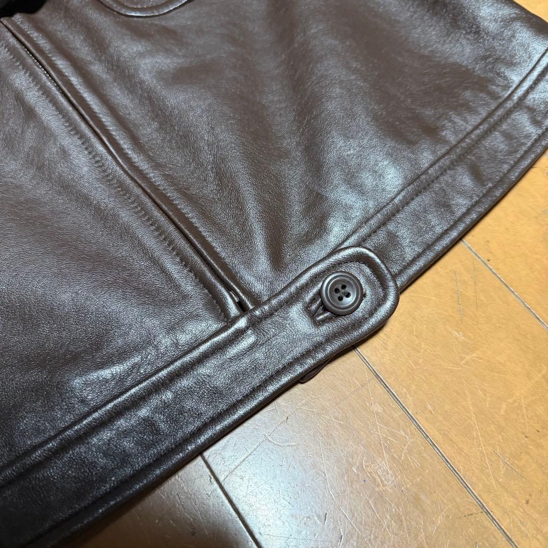 90'sGap single zip cropped leatherjacket