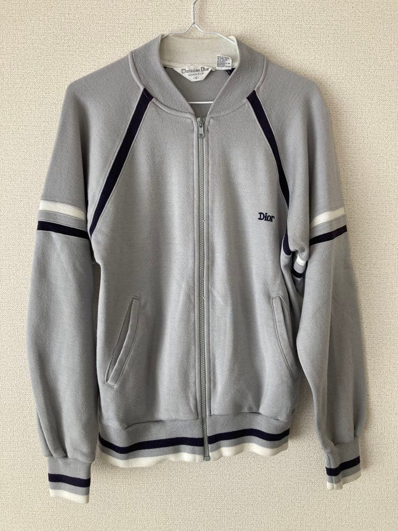 クリスチャンディオール ジャージ／ジャケット ブルゾン ヴィンテージ 古着 S 80s Christian Dior MONSIEUR クリスチャンディオール 切り替え ジップ
