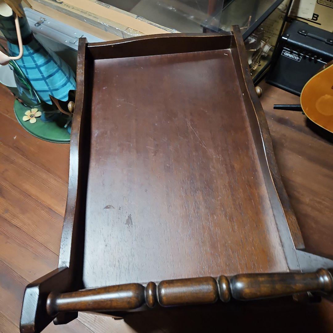 カリモク木製キッチンワゴン 2段式 キャスター付き - メルカリ