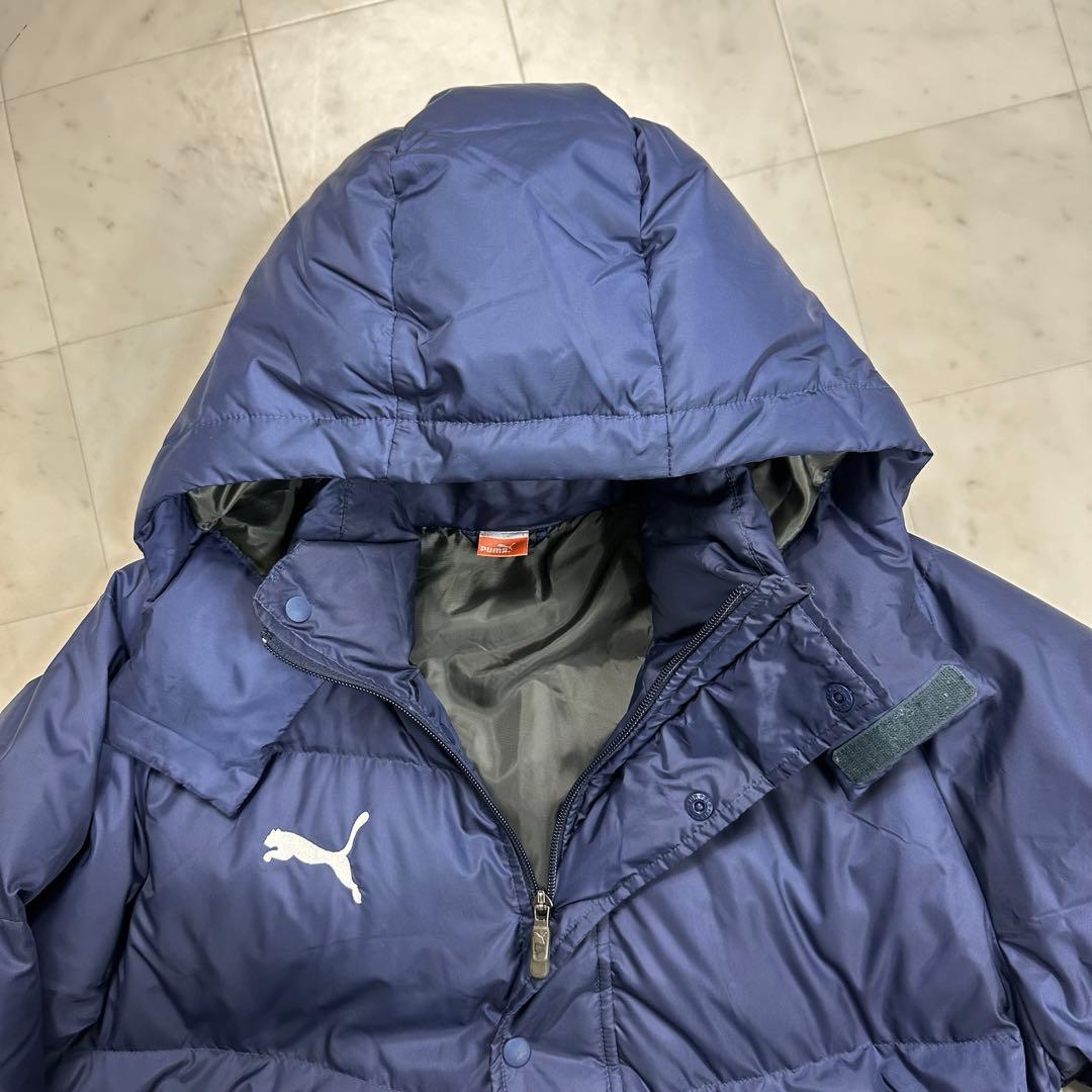 美品〉PUMA プーマ【L】ロングダウンコート ベンチコート ネイビー