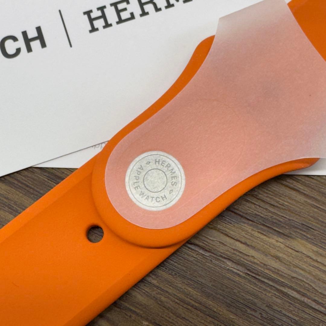 2718 Apple Watch エルメスオレンジスポーツバンドシリコン