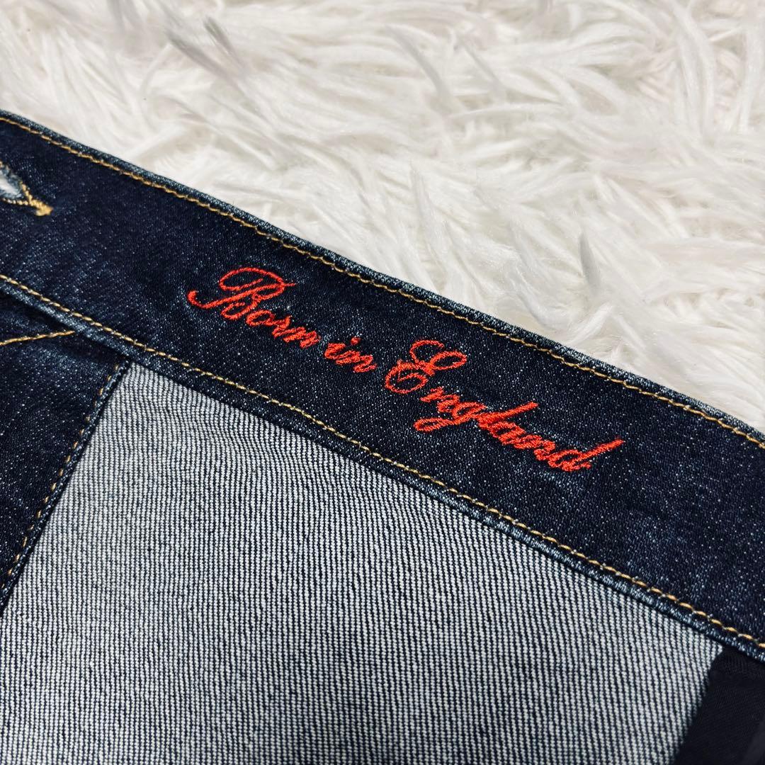 極美品 ヴィヴィアン ウエストウッド 変形 デニム 巻きスカート オーブ