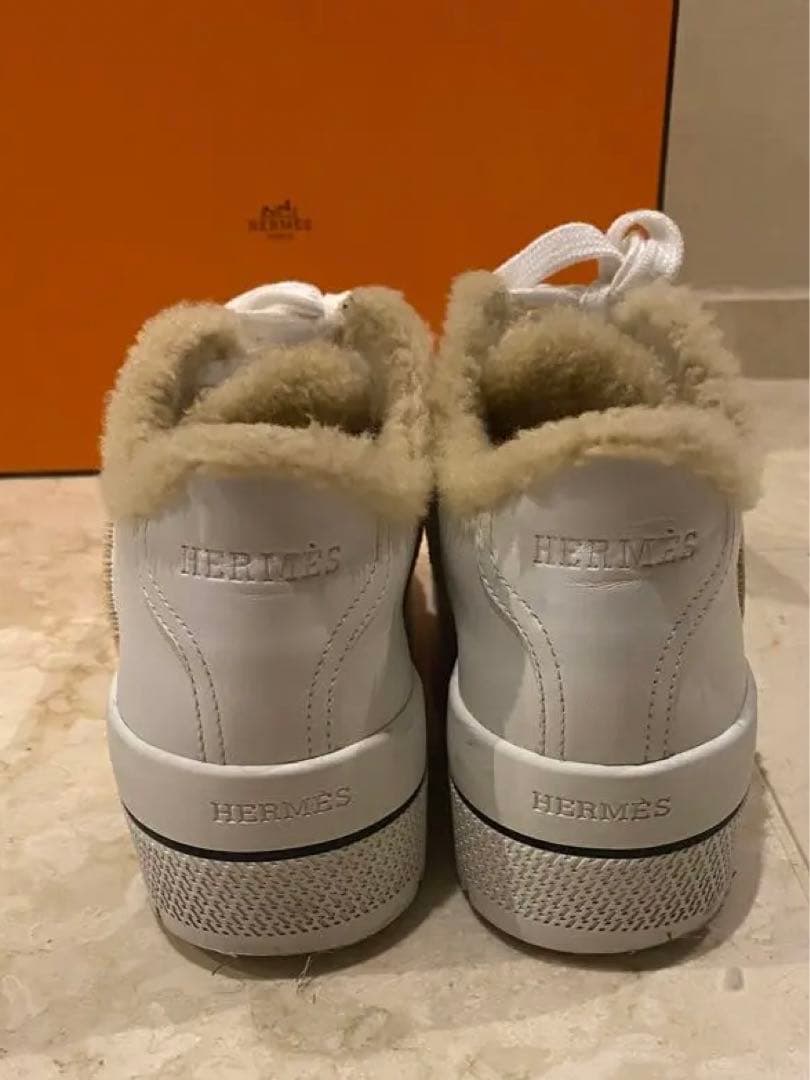HERMES - エルメスデイケリー スニーカー ムートン 37 箱、袋付き