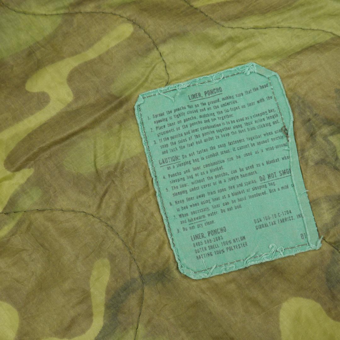 70s US Army ポンチョライナー カモフラ ヴィンテージ 実物 1 - メルカリ