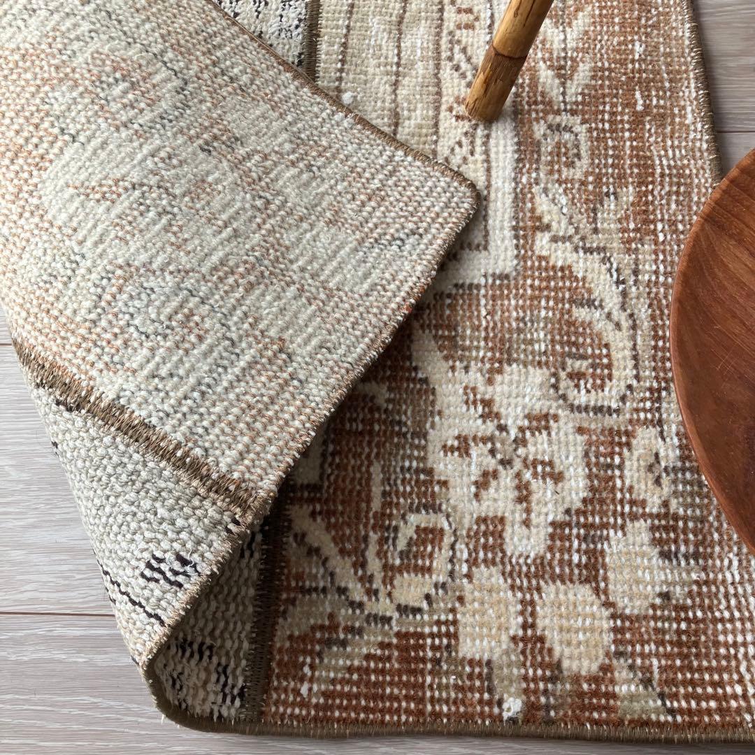 パッチワーク✳︎ 63×97✳︎キャラメル マロンブラウン トルコ