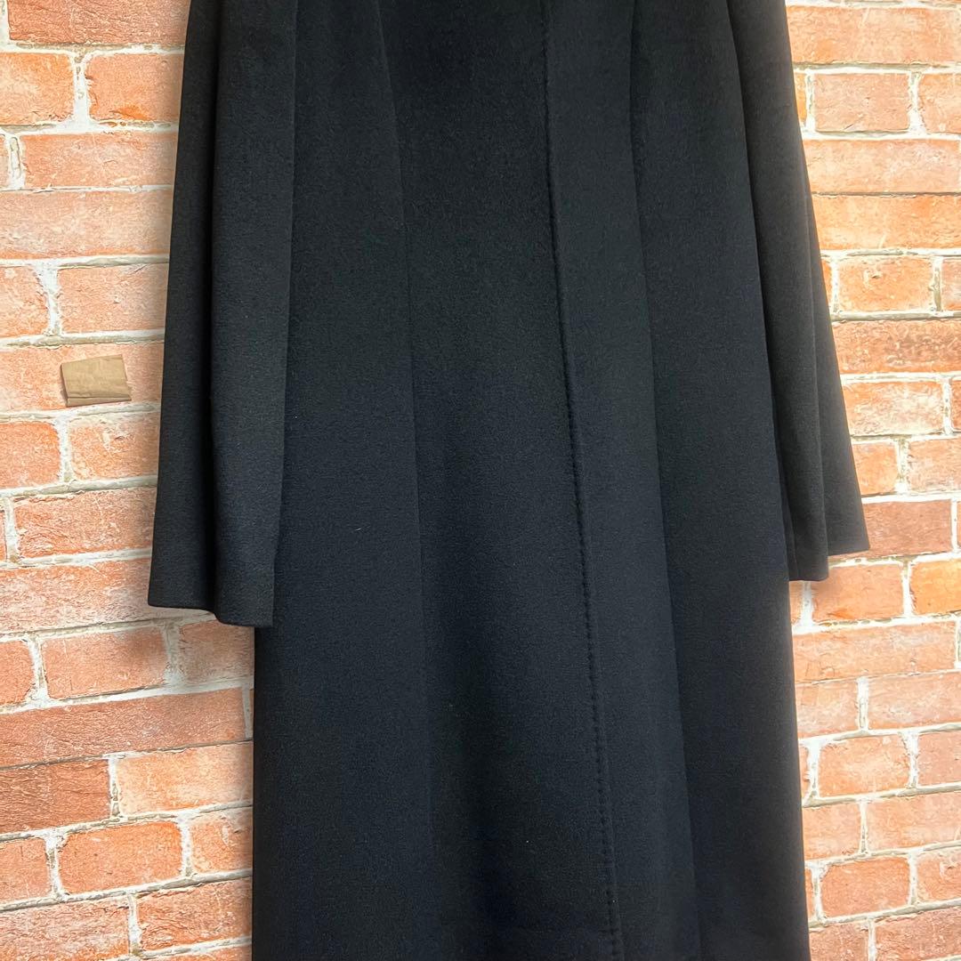 未使用級)カシミヤ100 ロングコート ハイセンス ミンクファー 比翼