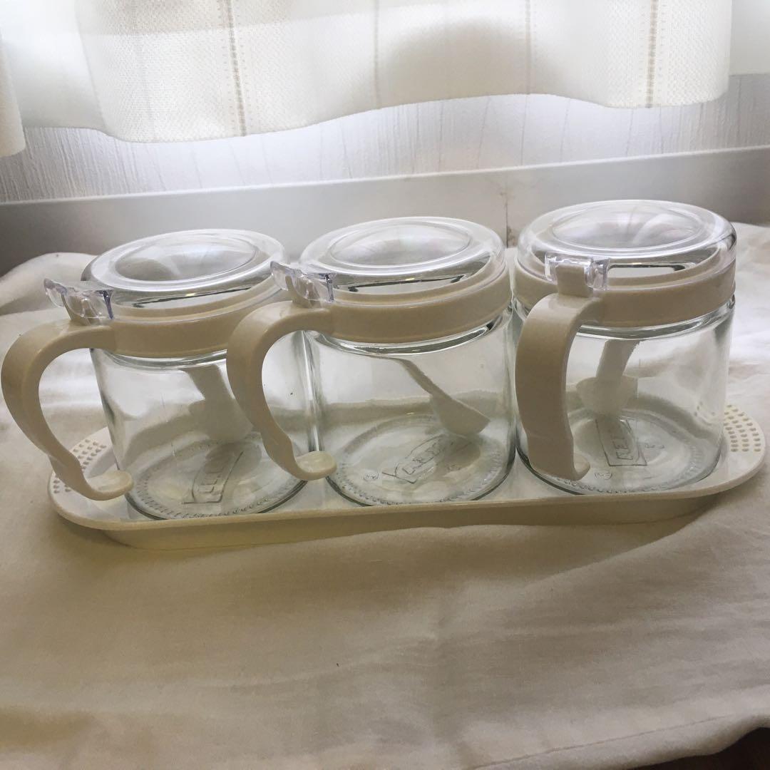 3個】IKEA BARKORGスパイス瓶 調味料入れ ガラス - メルカリ