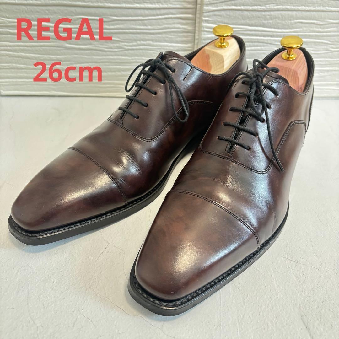 【極美品】REGAL ストレートチップ 26cm ブラウン REGAL（リーガル） メンズ ビジネスシューズ ストレートチップ 21GL BG