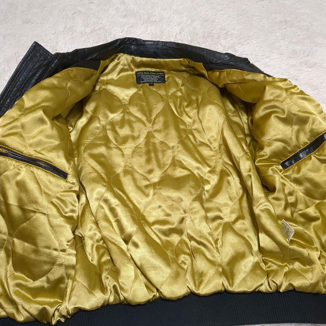 90's CWU-45P 羊革 フライトジャケット 黒 裏地金 グレンフィールド