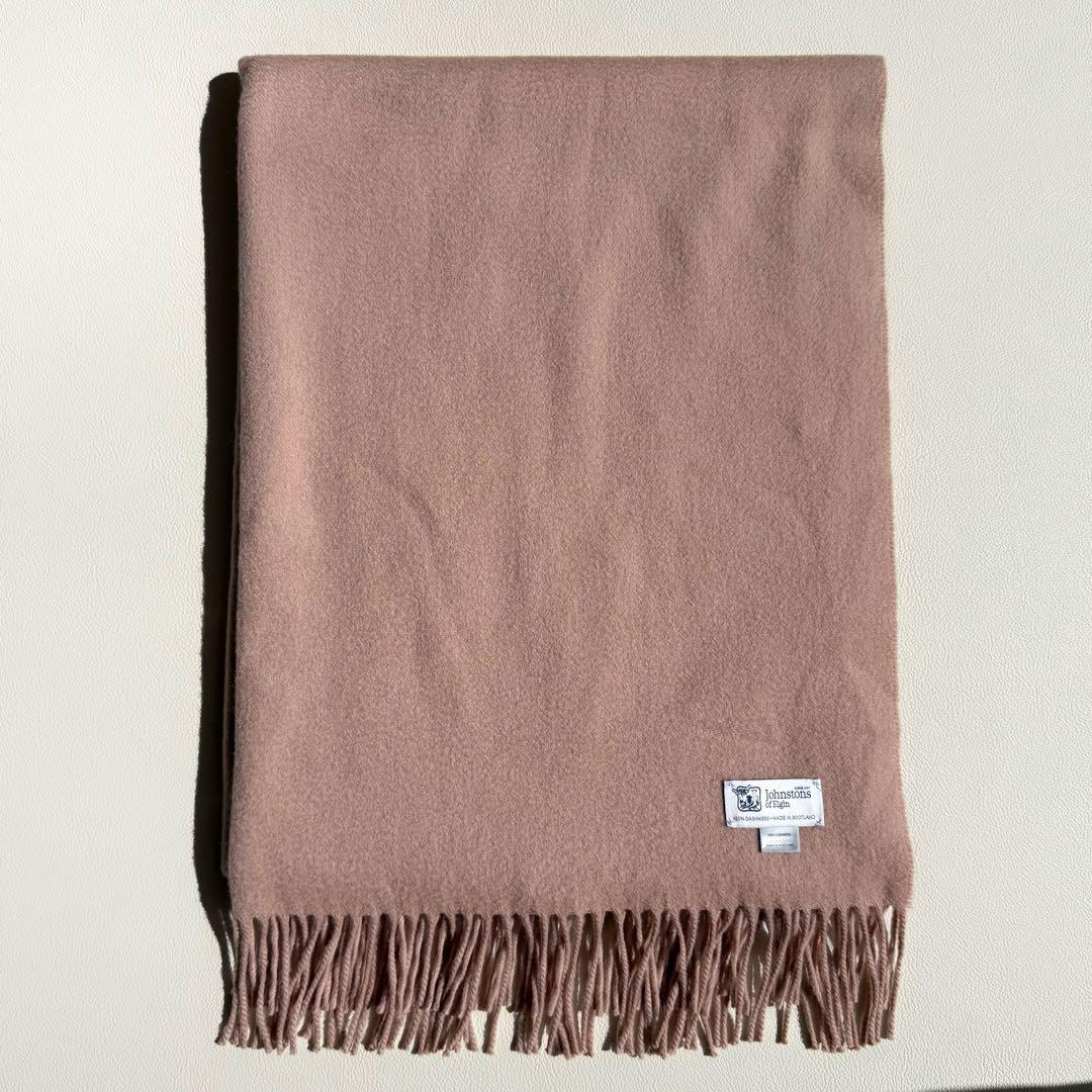 美品　ジョンストンズ　大判　ストール　マフラー　カシミヤ　ピンク　ブラウン 楽天市場】【10％OFFクーポン対象・2/24-9時59分迄】JOHNSTONS OF
