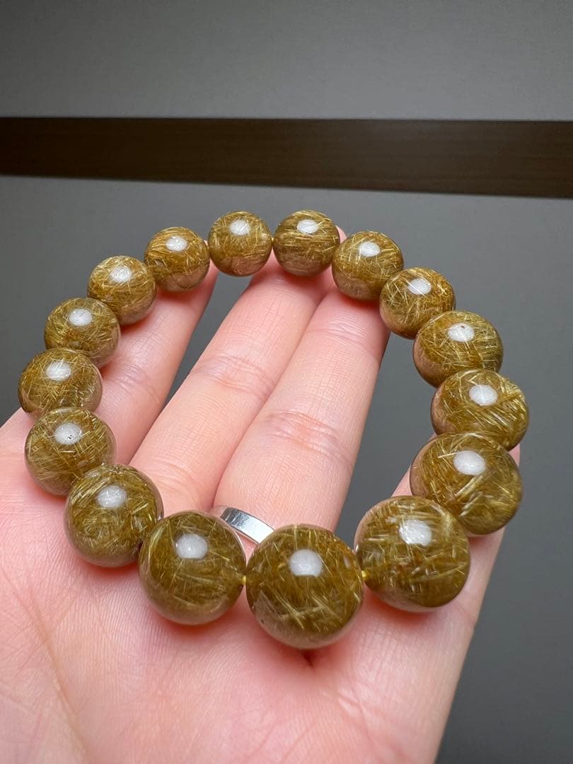 値下げ中❗️天然石　ルチル　ブレスレット 夫婦和合の石 夫婦の中を深める 大切な人との結びつき 生命のエネルギー