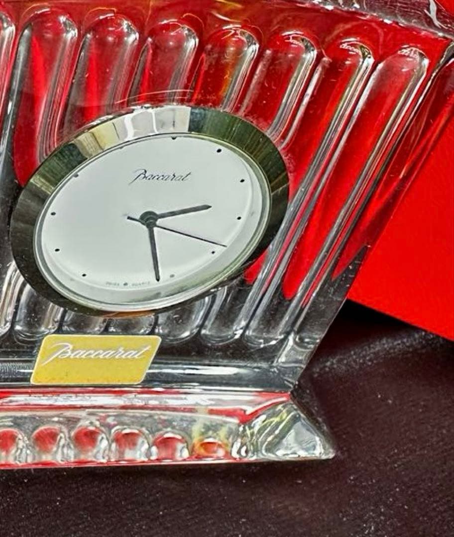 バカラ 置時計 オリジナルボックス フランス クリスタル タイムピース