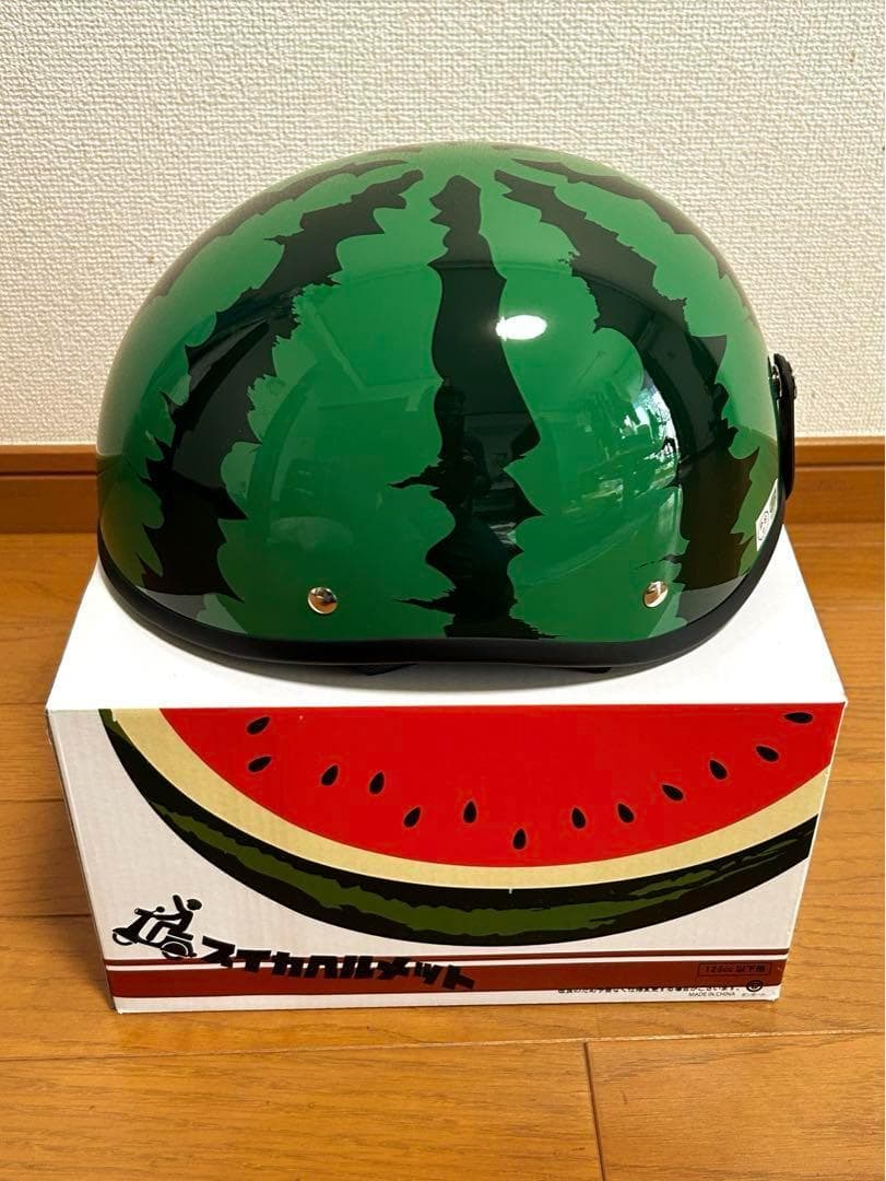 新品 未使用 リード工業 スイカヘルメット TL-01 スイカ柄 出川哲朗
