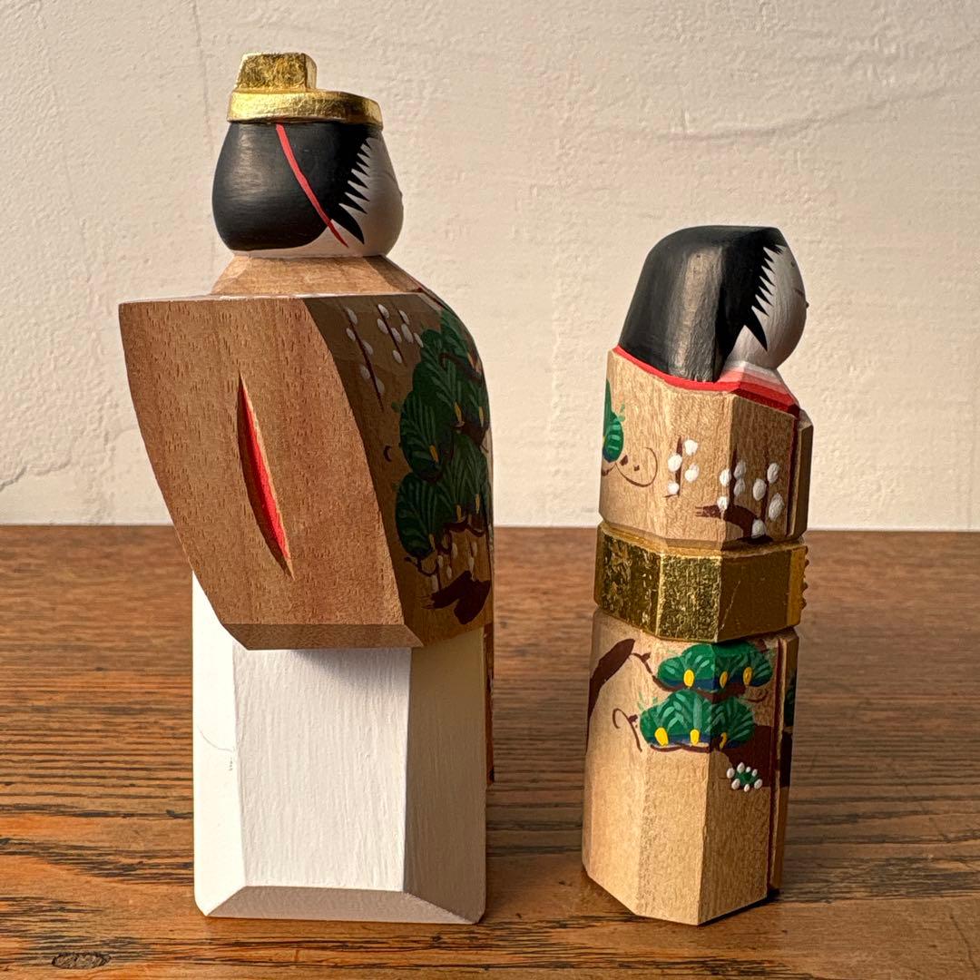 奈良一刀彫 木製 立ち雛 作家物 藤代光雄 創作雛 木彫り - メルカリ