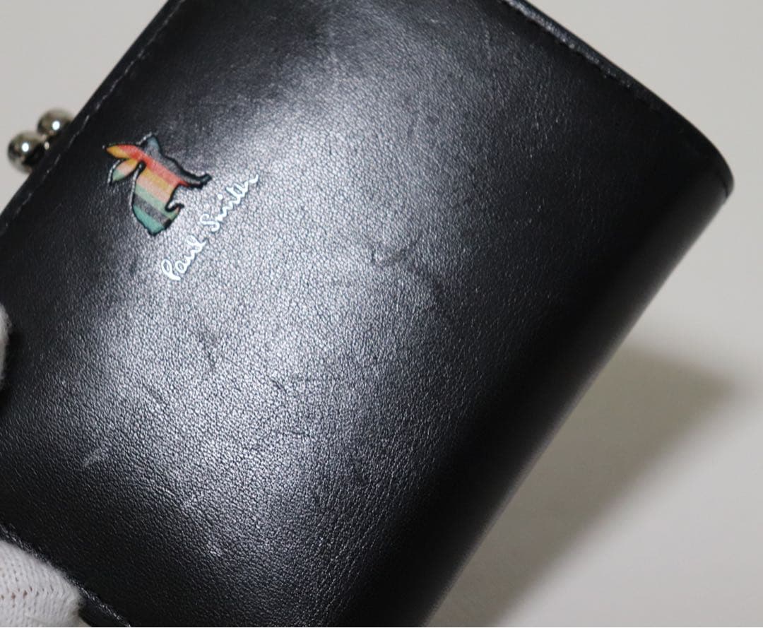 《ポールスミス》新品 ラッキーラビット レザーがま口2つ折り財布 ウォレット