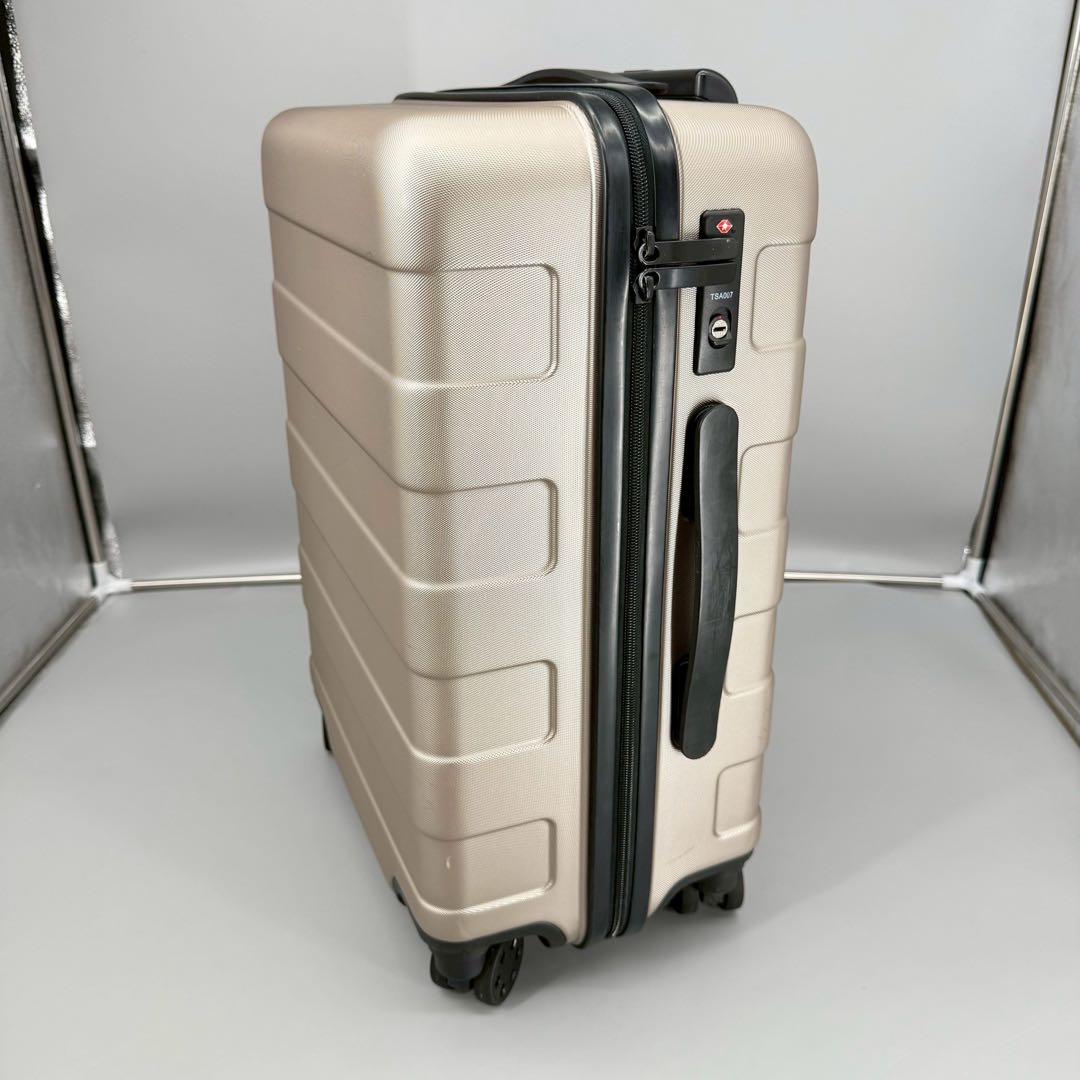 無印良品 4輪キャリーケース ベージュ ゴールド 35L