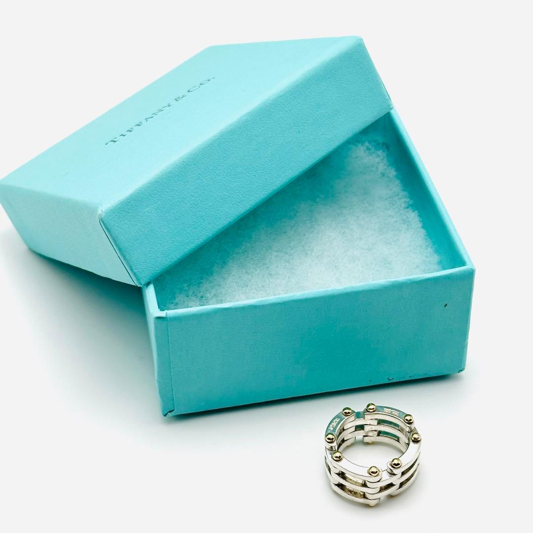Tiffany ゲートリング 指輪 750 925 コンビ 10号 - メルカリ