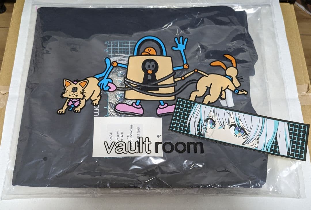 VR × TORORO TEE / CHARCOAL 猫麦とろろコラボ VR × TORORO VAULTROOM