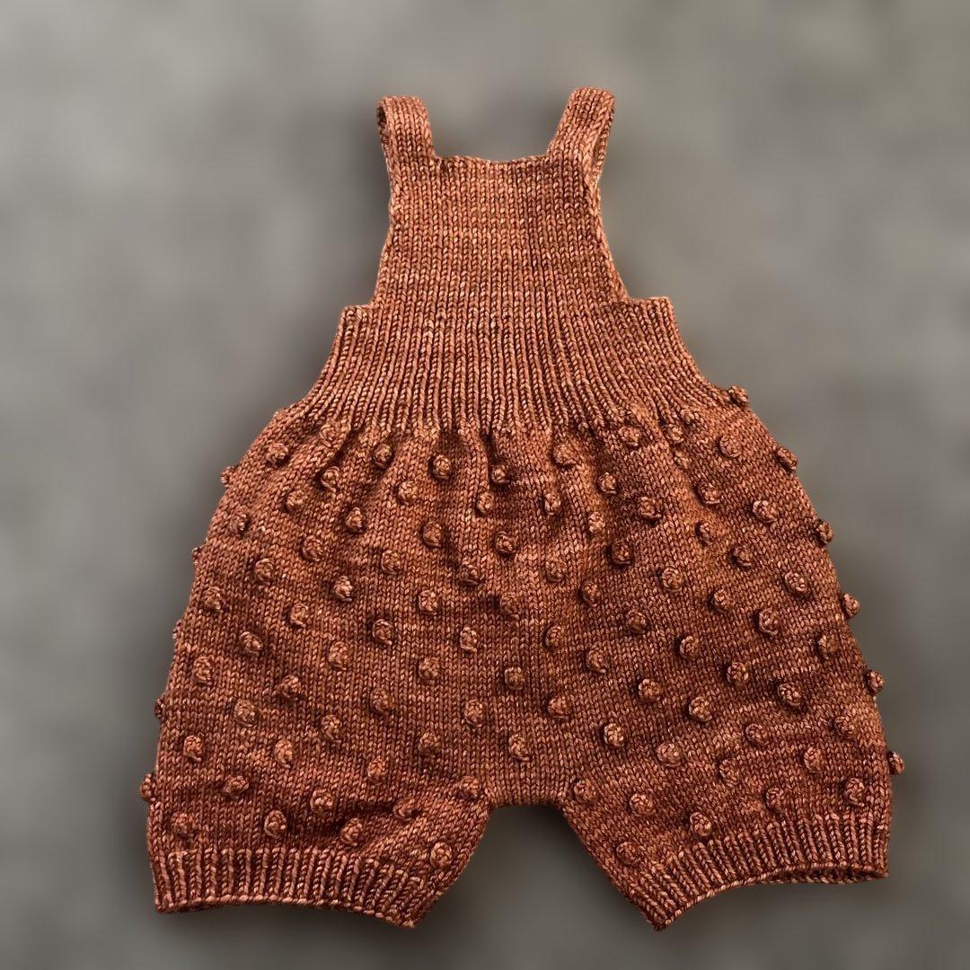 Misha & Puff ブラウンポップコーンオーバーオール 12-18ヶ月