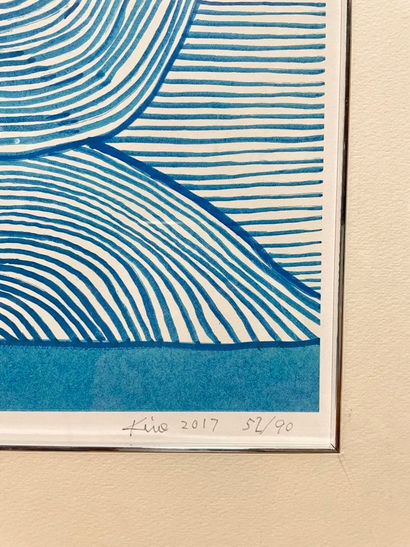 上原木呂】シルクスクリーン「青の肖像」 - メルカリ