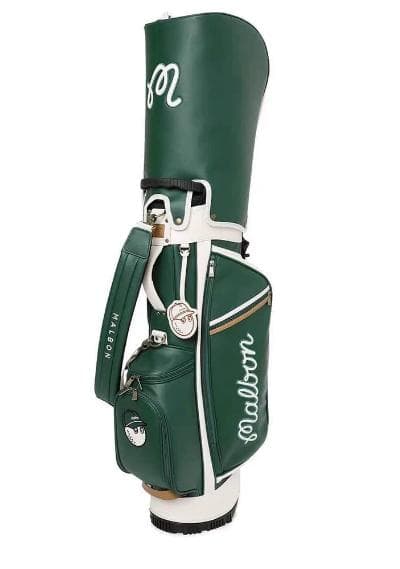 Malbon スタンド式ゴルフバッグ グリーン 防水 4.8kg