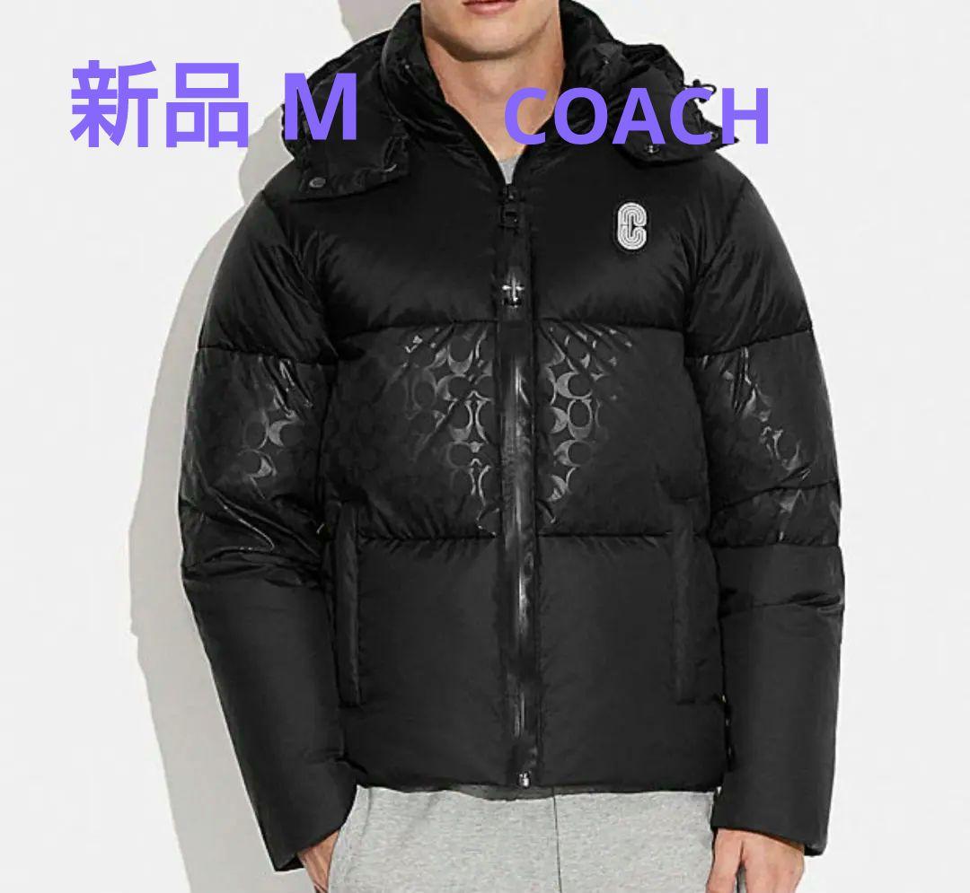 新品 M】コーチ ダウンジャケット メンズ 黒 ダウン90% - メルカリ